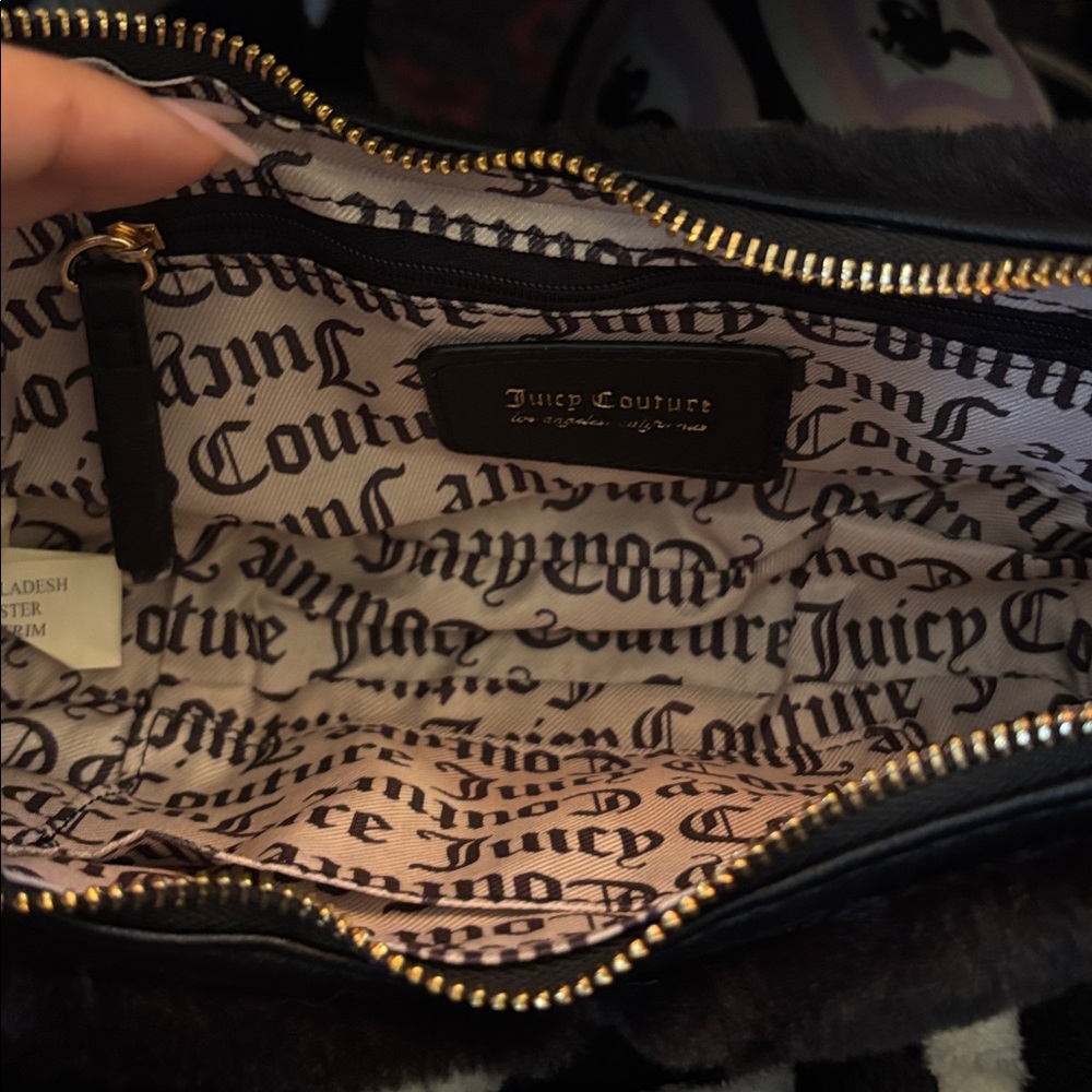 Black fur juicy couture shoulder bag - Picture 5 of 6